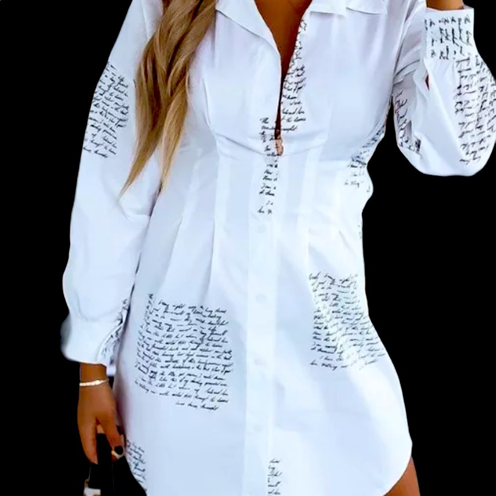 Black & Whit shirt dress